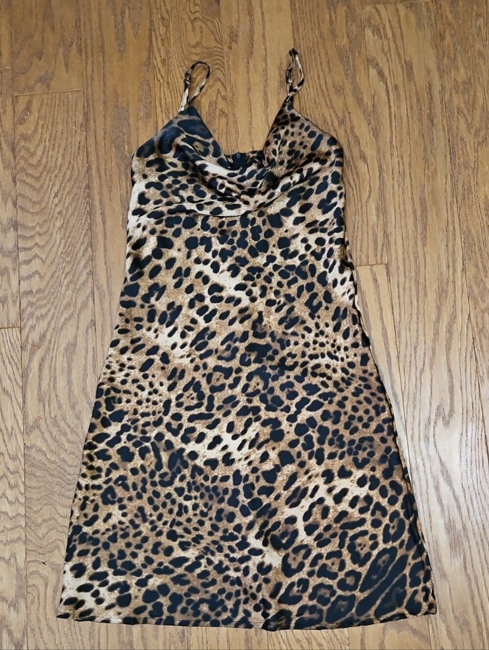 Princess Polly Cowl Neck Leopard Slip Dress Sz 10
